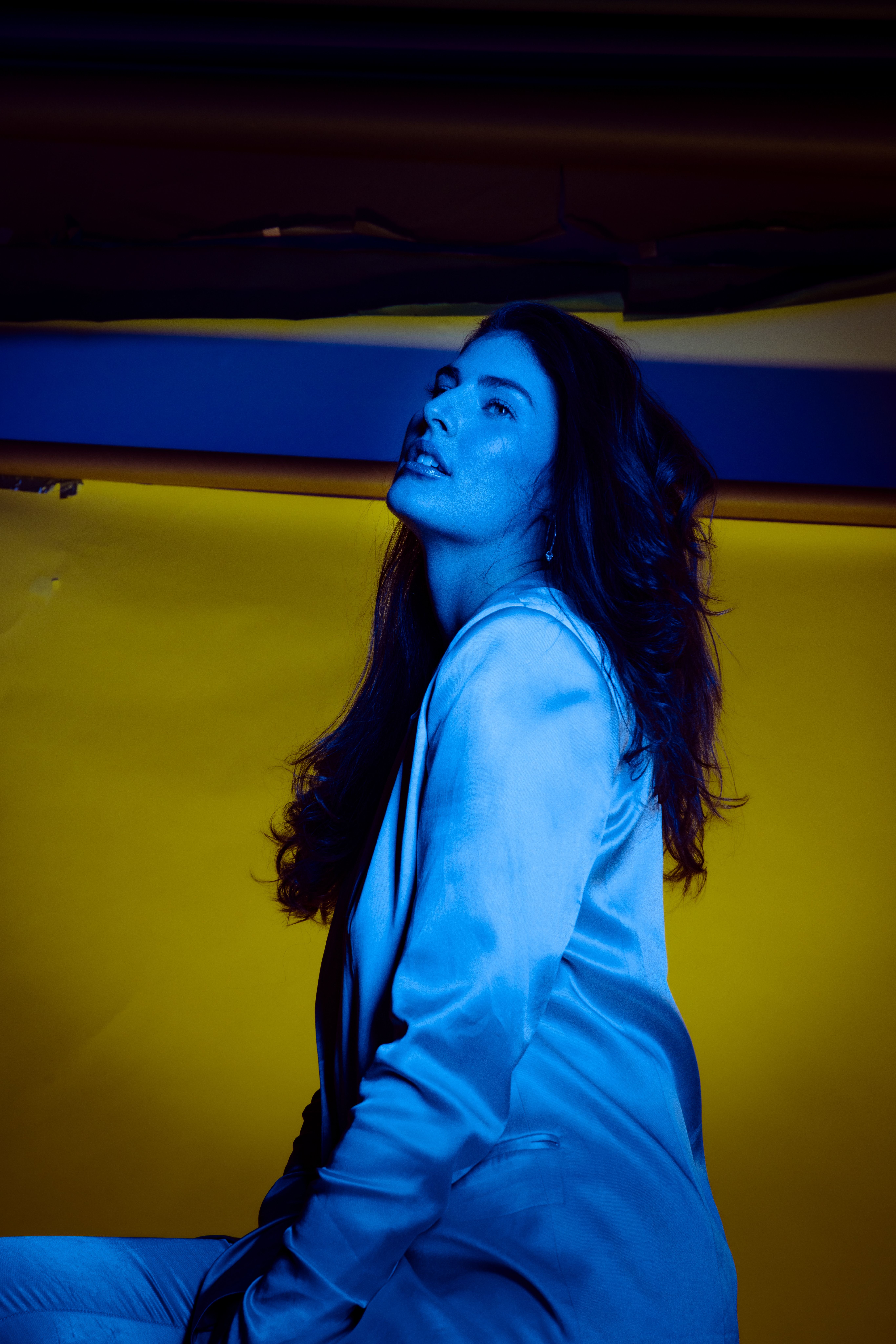 Blue light wellness portrait